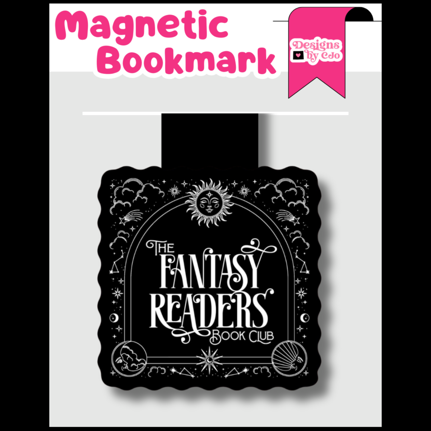 The Fantasy Readers Book Club (Black) Magnetic Bookmark