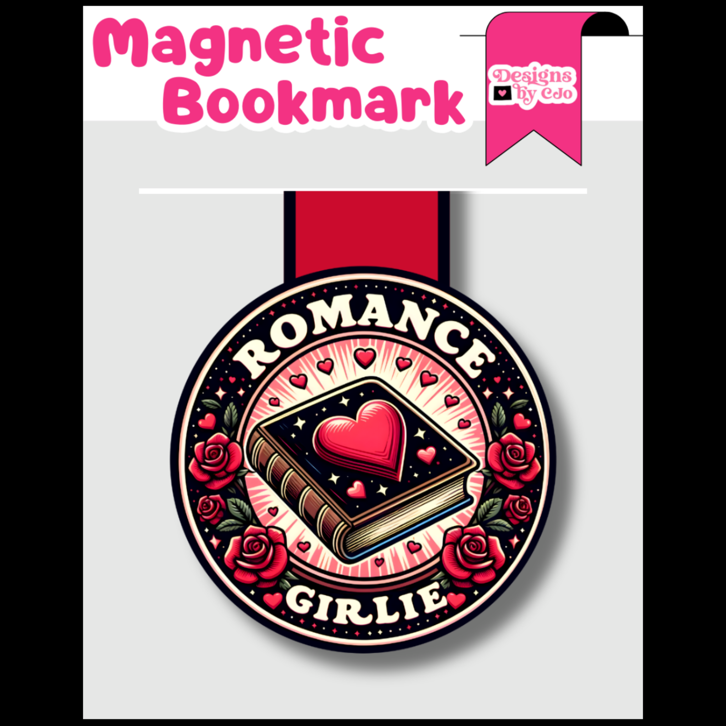Romance Girlie Round Magnetic Bookmark