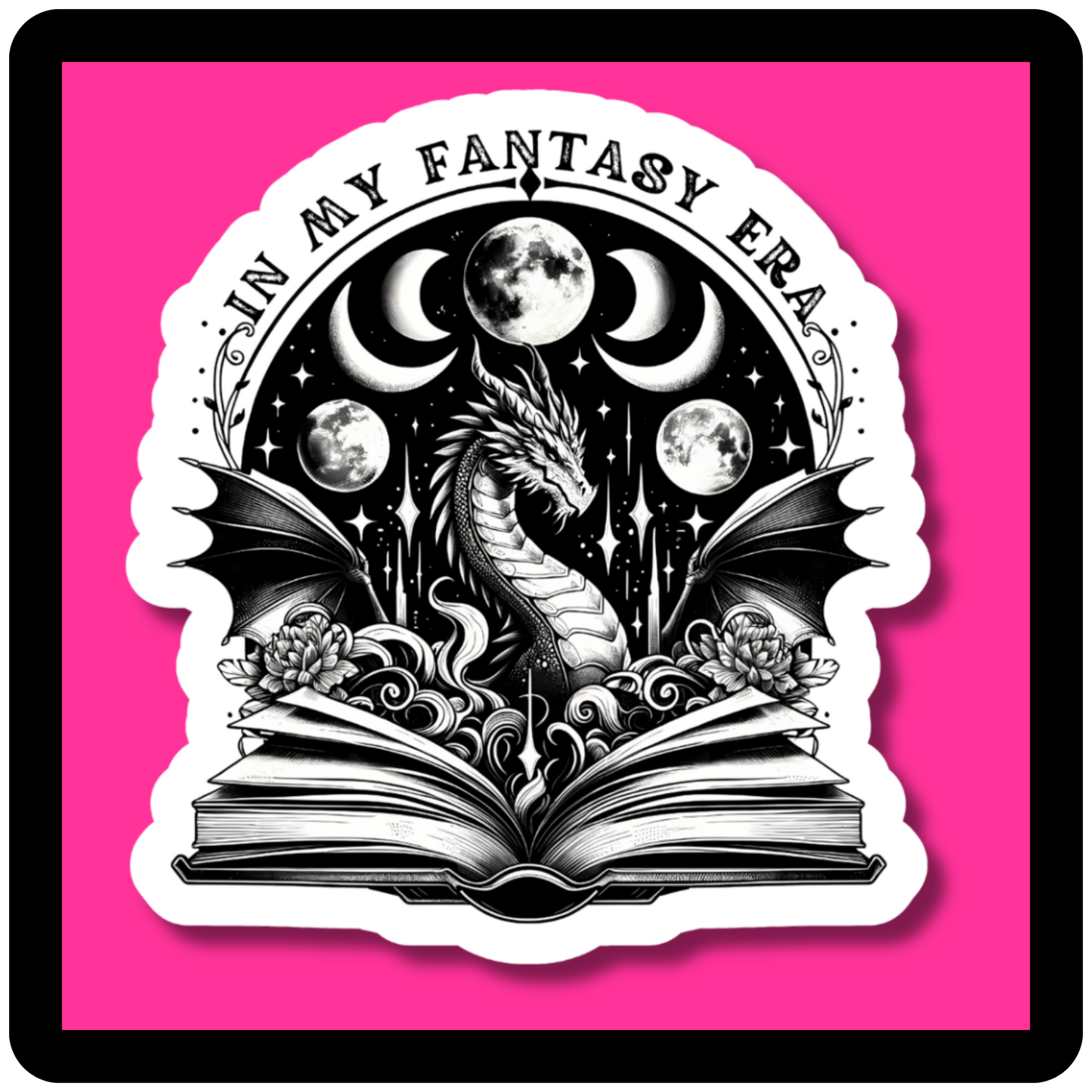 In My Fantasy Era Open Book w/ Dragon Sticker