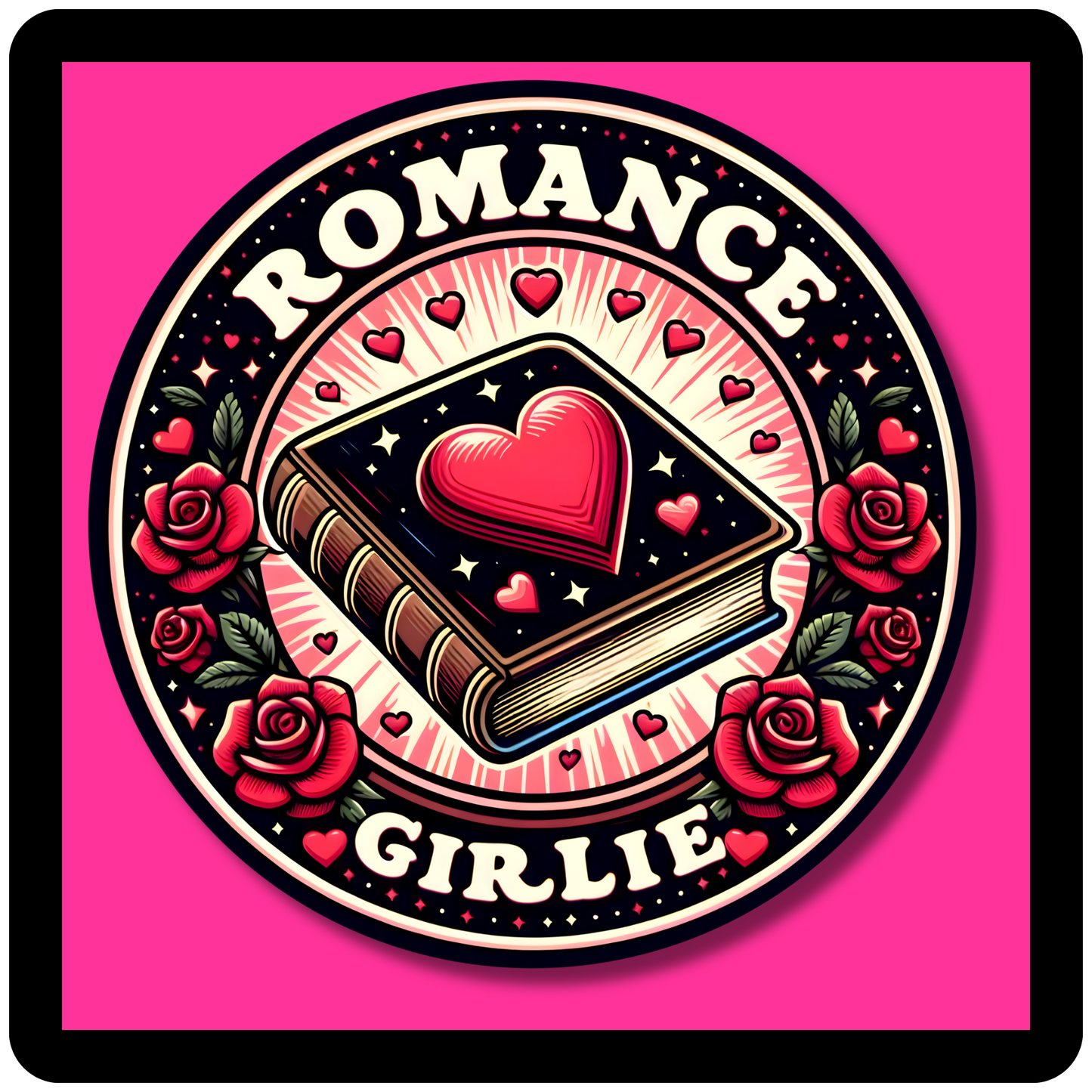 Romance Girlie Round Sticker
