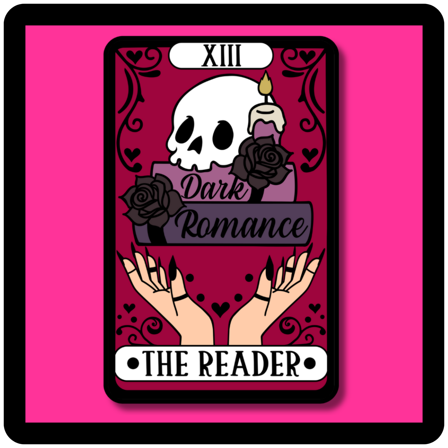 The Reader Dark Romance Tarot Card Sticker