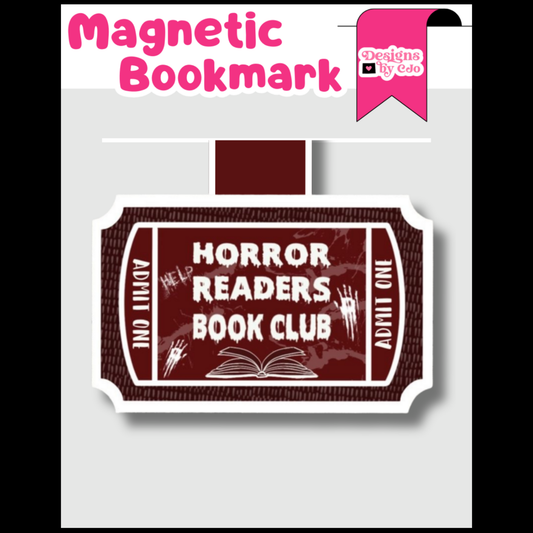 Horror Readers Book Club Magnetic Bookmark