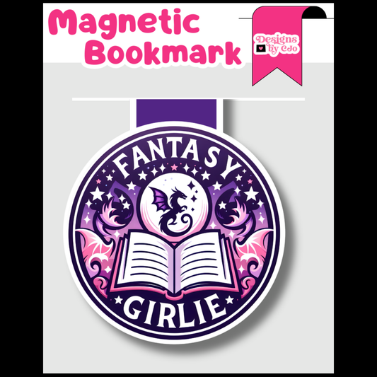 Fantasy Girlie Round Magnetic Bookmark