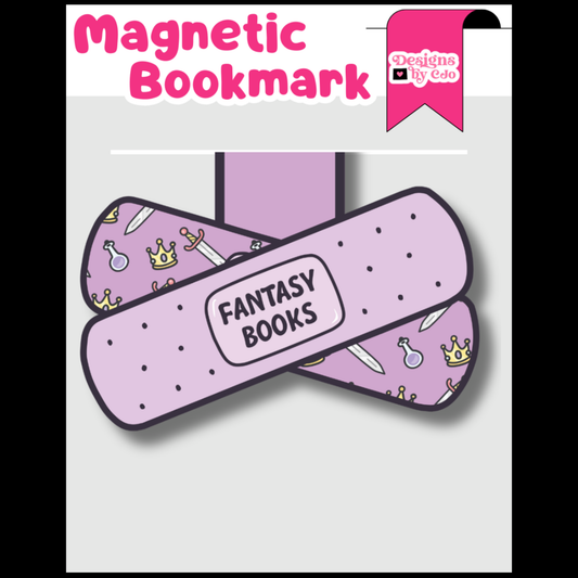 Fantasy Book Bandaid Magnetic Bookmark