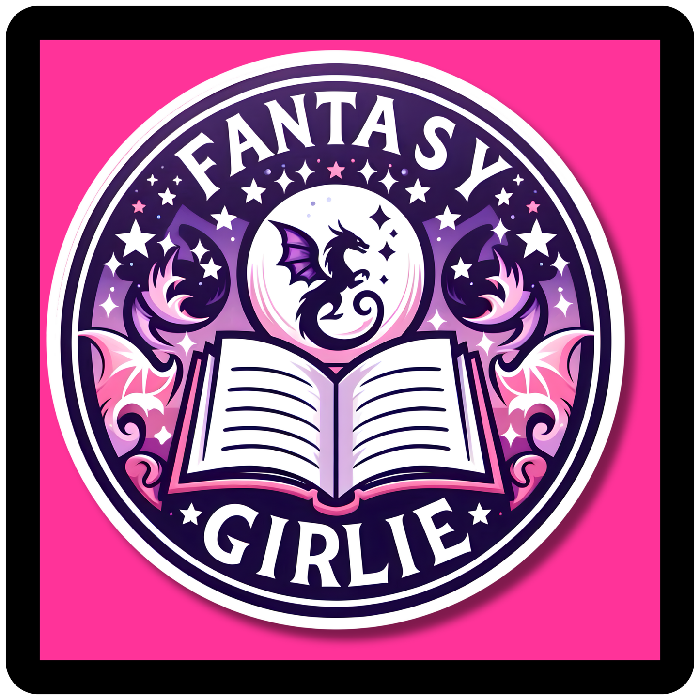 Fantasy Girlie Round Sticker