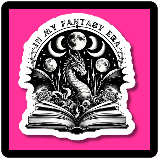 In My Fantasy Era Open Book w/ Dragon Sticker