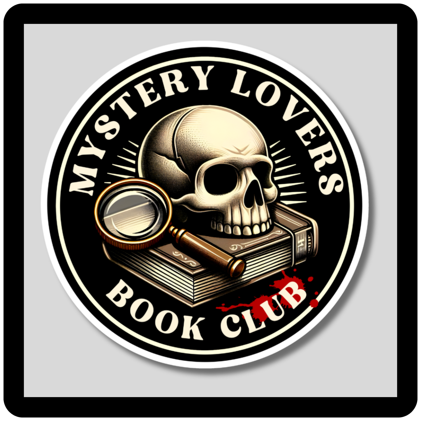 Mystery Lovers Book Club Round Sticker